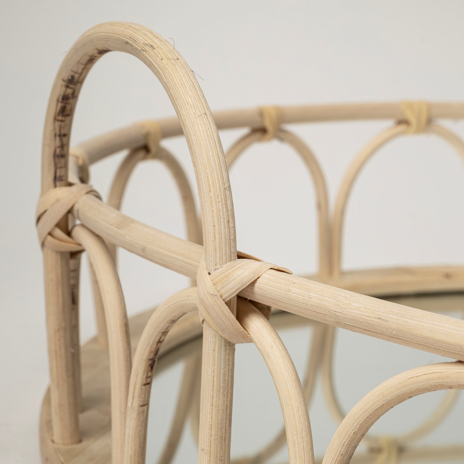 Leona (Set of 2) Natural Wicker Woven Mirrored Base Nesting Trays, Decorative Tray by Mercana, 19.29" length x 18.9" width x 5.71" height View 8