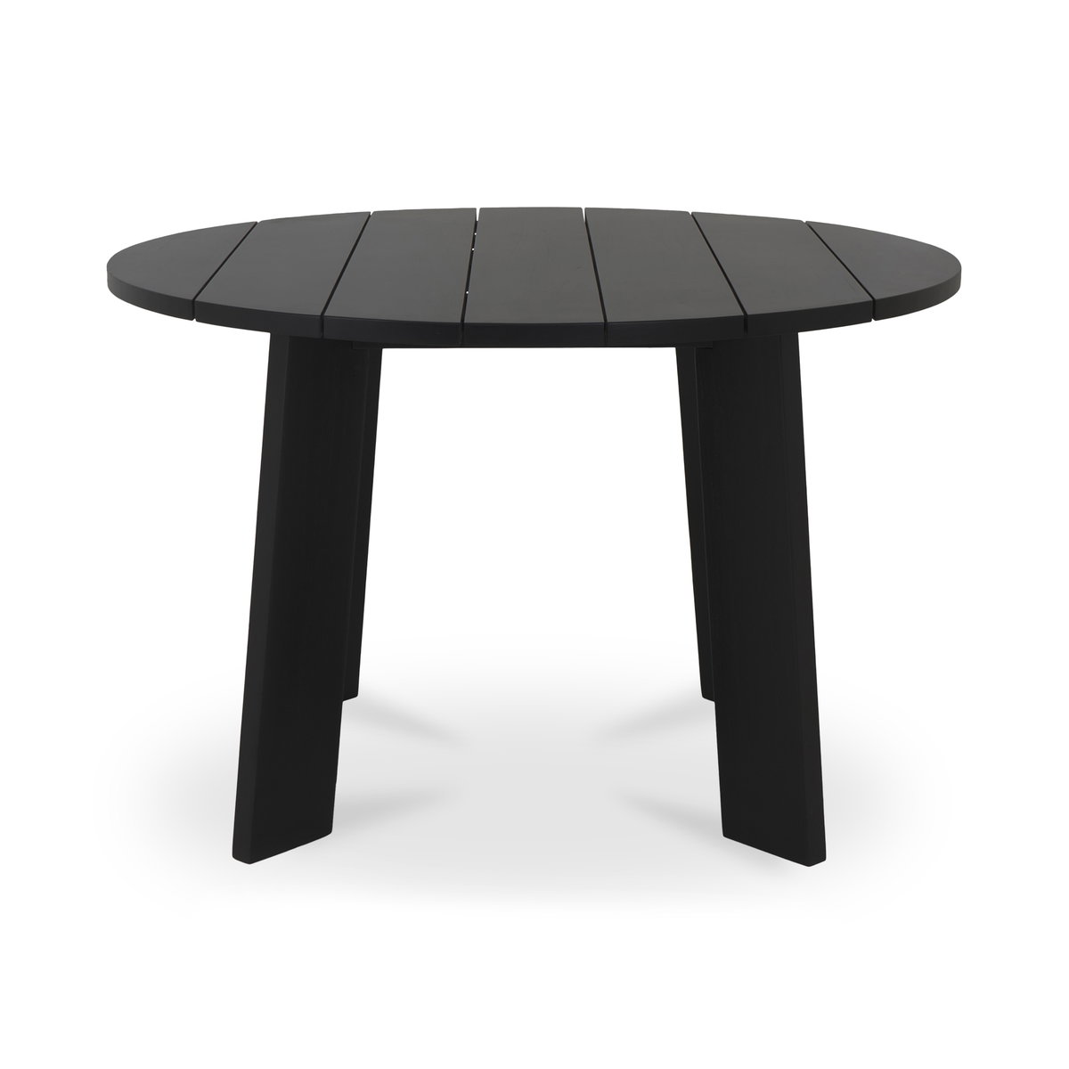Delta Round Outdoor Dining Table Black, Outdoor Table by Moe's Home, 3'11" width x 2'6" height x 3'11" depth View 3