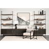Ballatine II 15L x 15W x 27L White Marble Round Top White with Black Metal Base Accent Table, Side & End Table by Mercana, 15" length x 15" width x 27" height thumbnail 2
