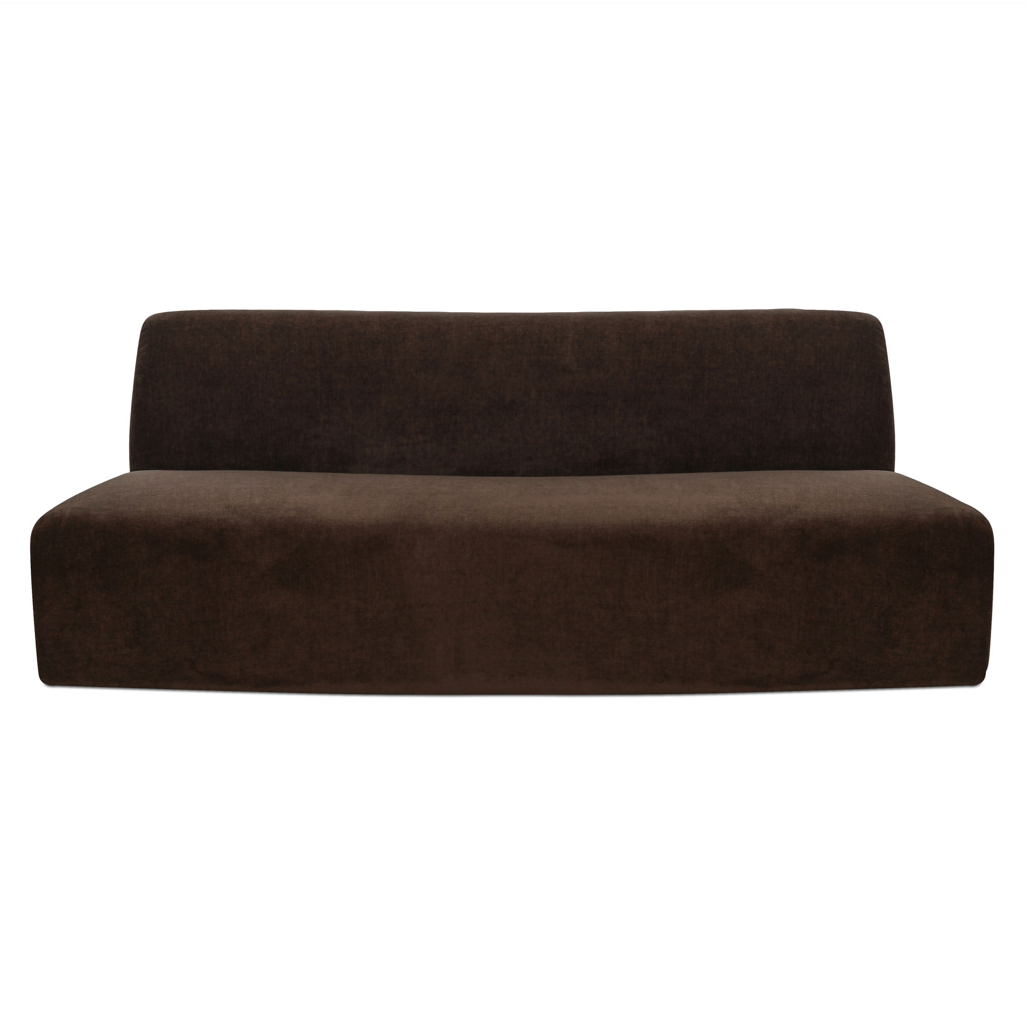 Naomi Convex Sofa Dark Brown, Sectional Sofa by Moe's Home, 80.7" width x 28.3" height x 39" depth View 1