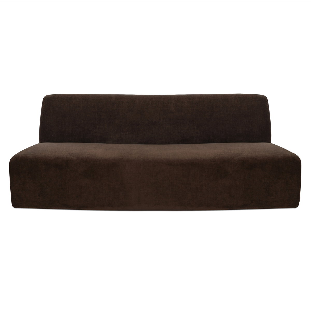 Naomi Convex Sofa Dark Brown, Sectional Sofa by Moe's Home, 80.7" width x 28.3" height x 39" depth View 1