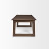 Takota Dark Brown Rectangular Oak Wood with Birch Wood Legs Extendable Dining Table thumbnail 6