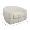 Capra  Art Deco White Swivel Chair thumbnail 2