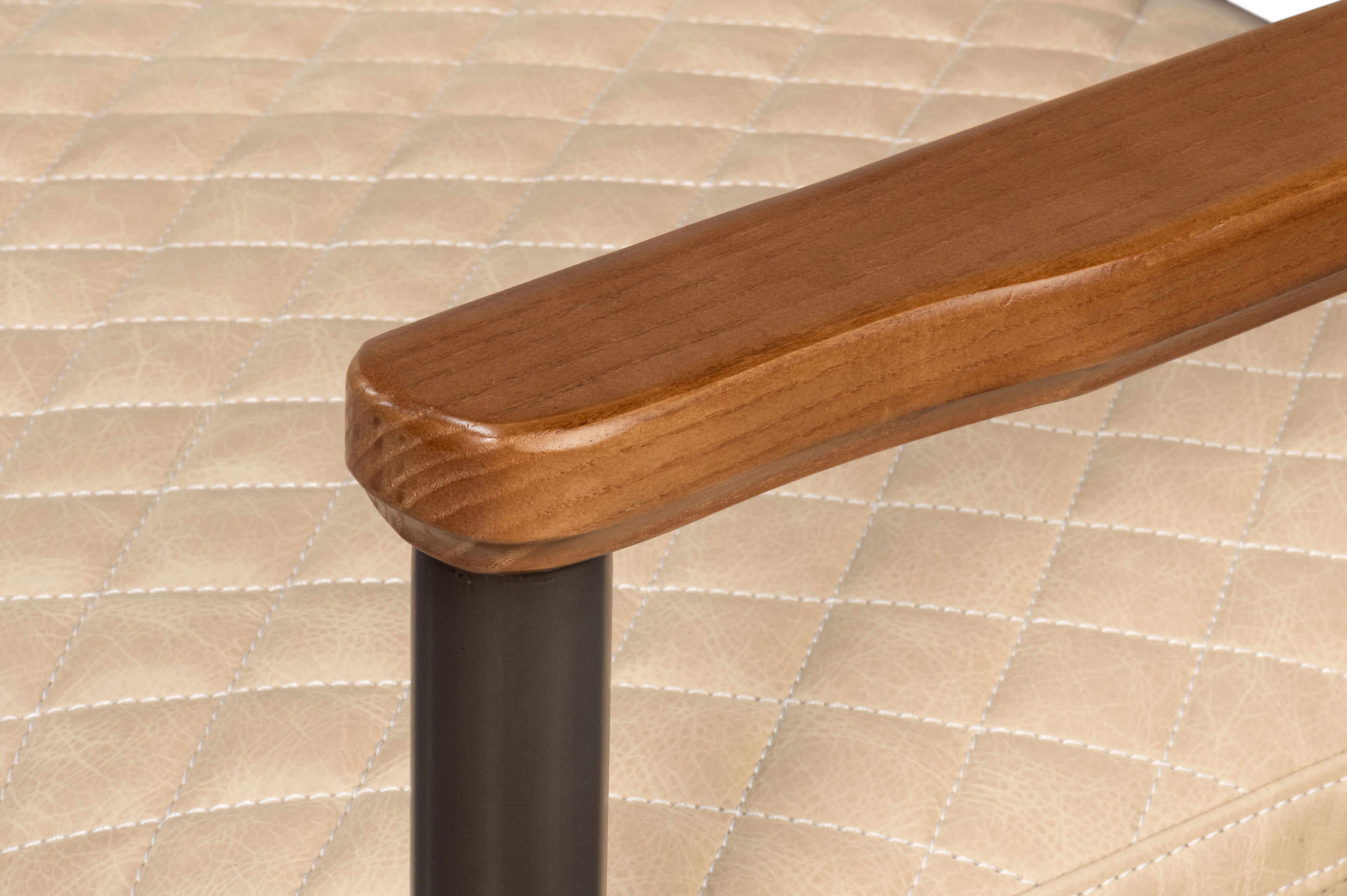 The Harley Chair, Cappuccino White Lthr, Seating by Sarreid, 23" length x 23" width x 33" height View 12