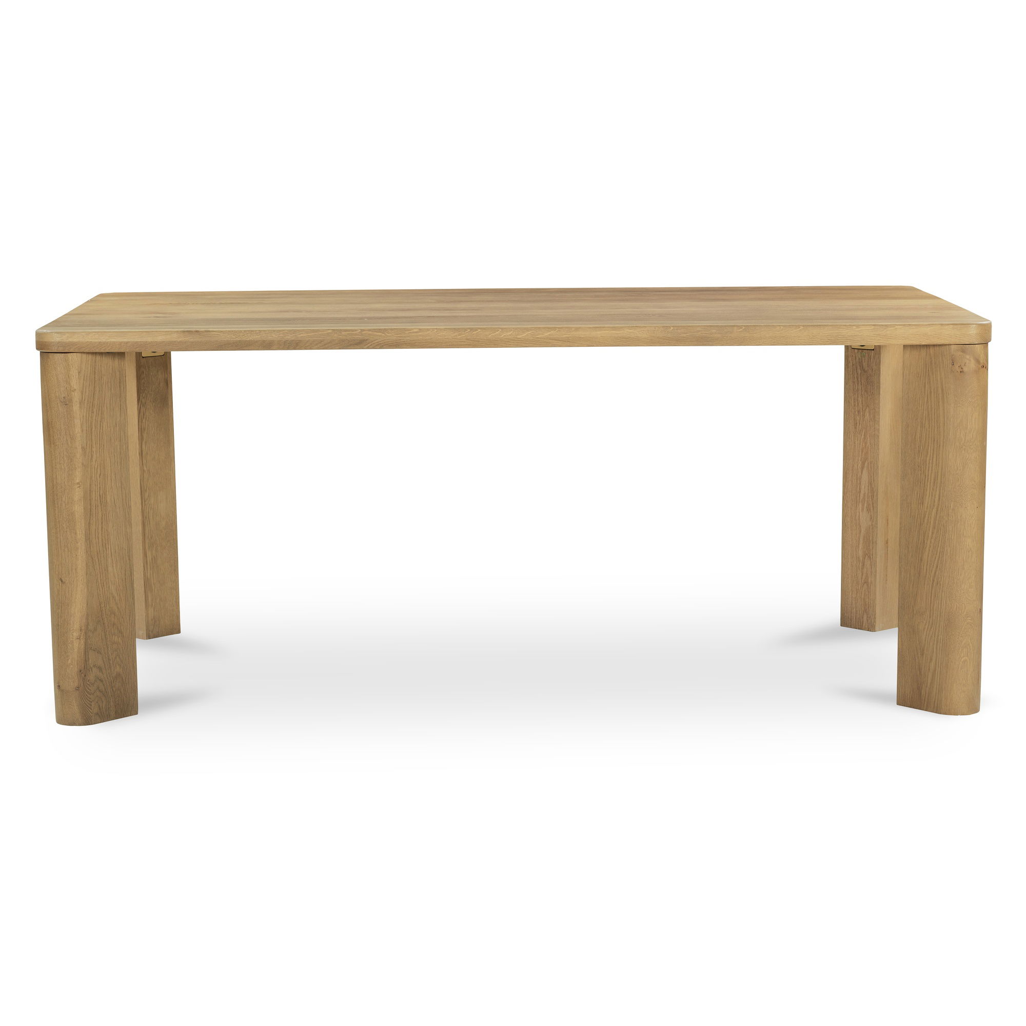 Segment Dining Table Wood Small Heritage Brown, by Moe's Home, 72" width x 30" height x 39" depth View 4