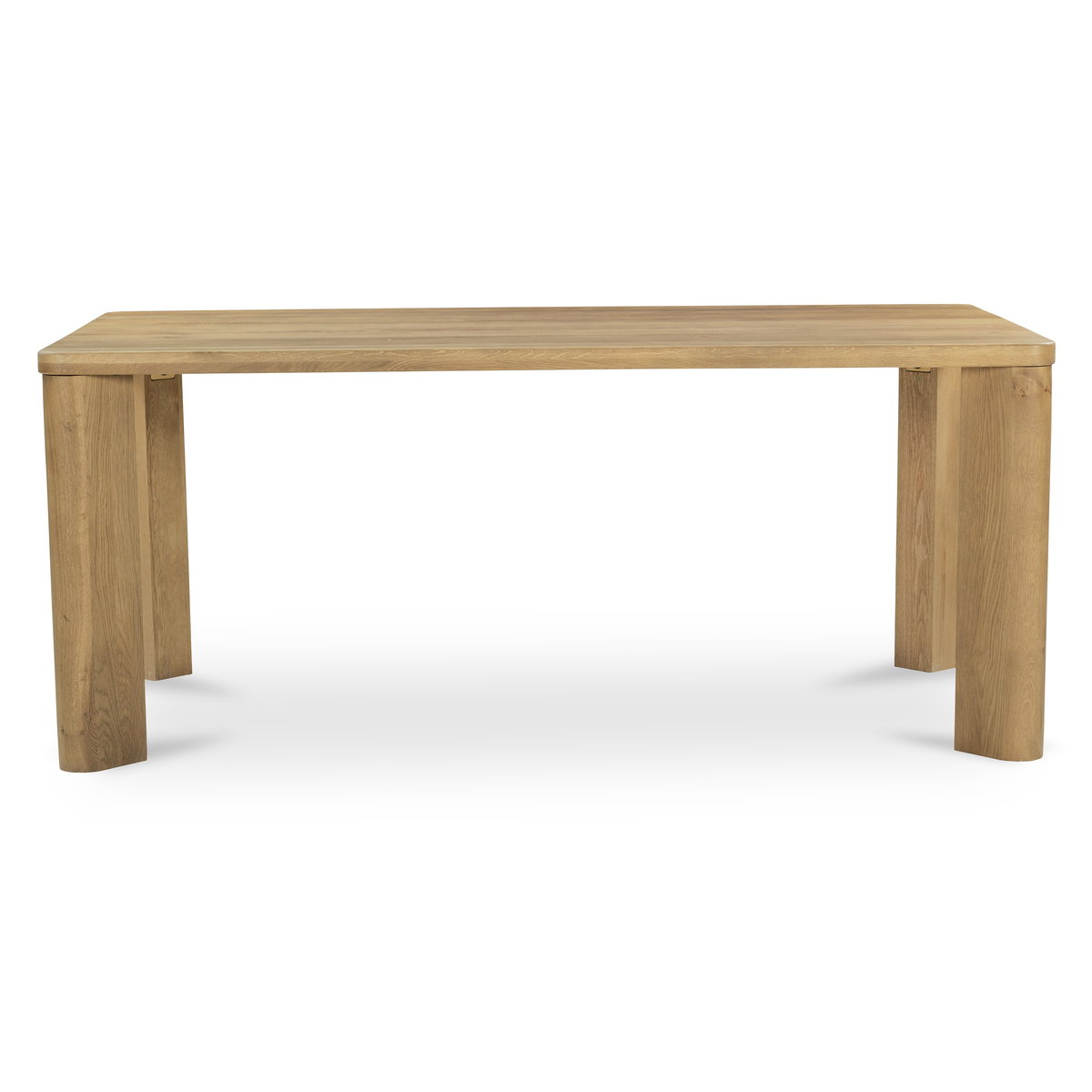 Segment Dining Table Wood Small Heritage Brown, by Moe's Home, 72" width x 30" height x 39" depth View 4