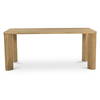 Segment Dining Table Wood Small Heritage Brown, by Moe's Home, 72" width x 30" height x 39" depth thumbnail 4