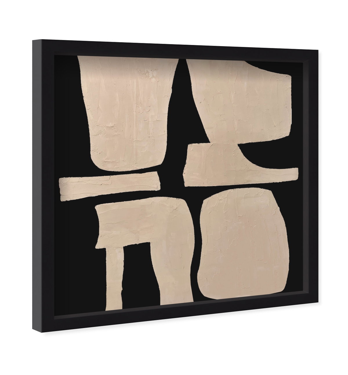 Puzzle of Forms (Beige Spackle), Art by Oliver Gal,  40x40 View 4
