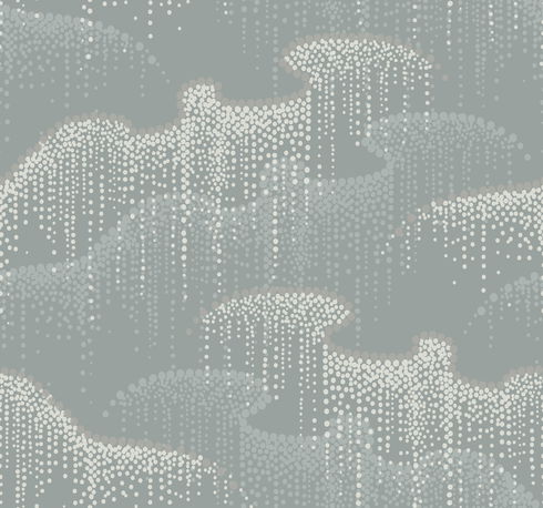 Moonlight Pearls Grey Wallpaper