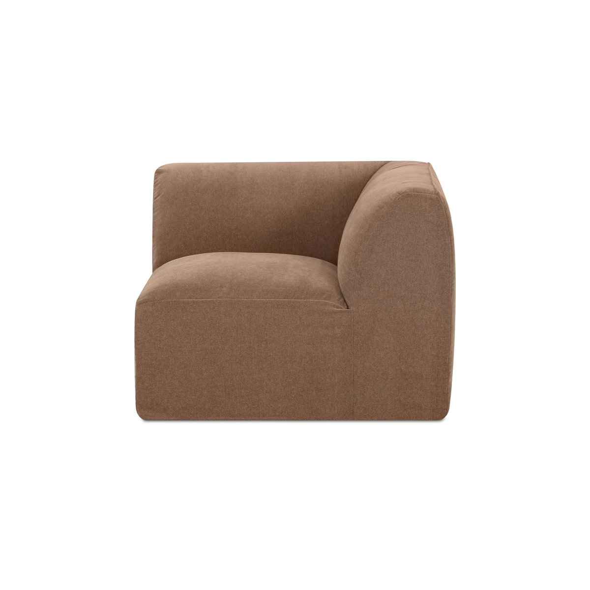 Isla Corner Chair Mocha, Sectional Sofa by Moe's Home, 41.7" width x 29.9" height x 41.7" depth View 3