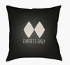 Black Diamond Accent Pillow, Decorative Pillow by Surya, 18" length x 18" width thumbnail