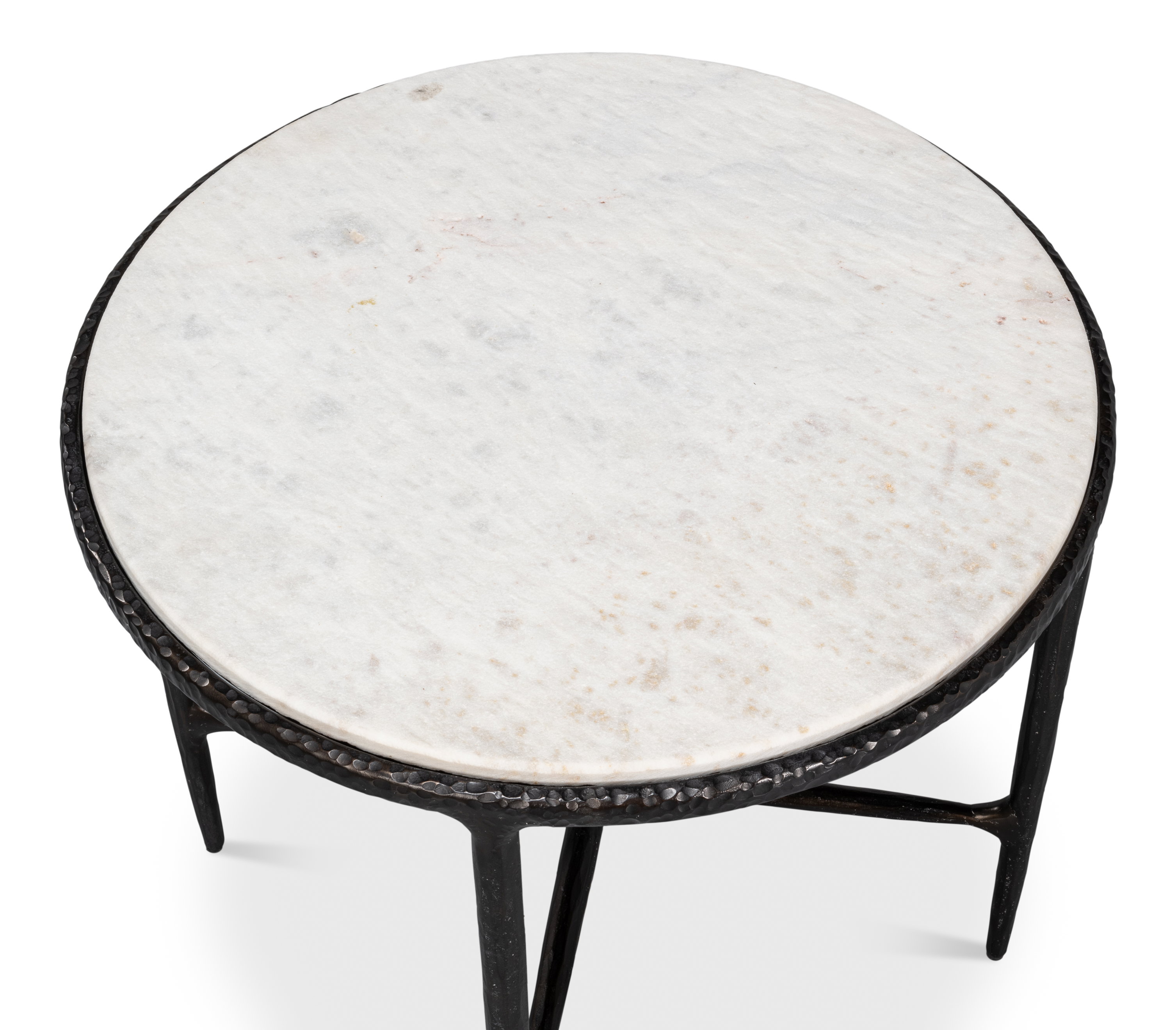 Dakor Round Side Table, Side & End Table by Sarreid, 24" length x 24" width x 22" height View 10