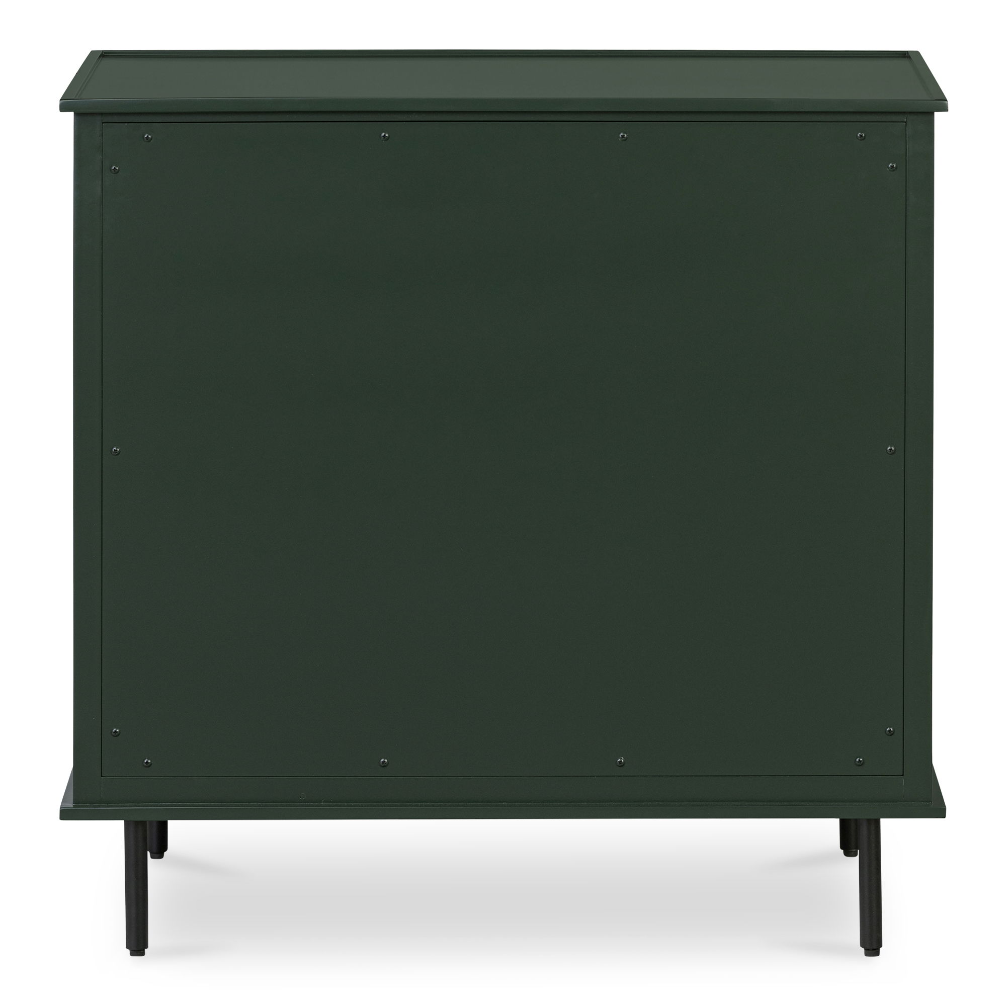 Reagan 3 Drawer Nightstand Deep Green, by Moe's Home, 31" width x 30.25" height x 18.5" depth View 4