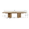 Cecelia Oak Dining Table, Furniture by Uttermost, 120" width x 30" height x 42" depth thumbnail 3
