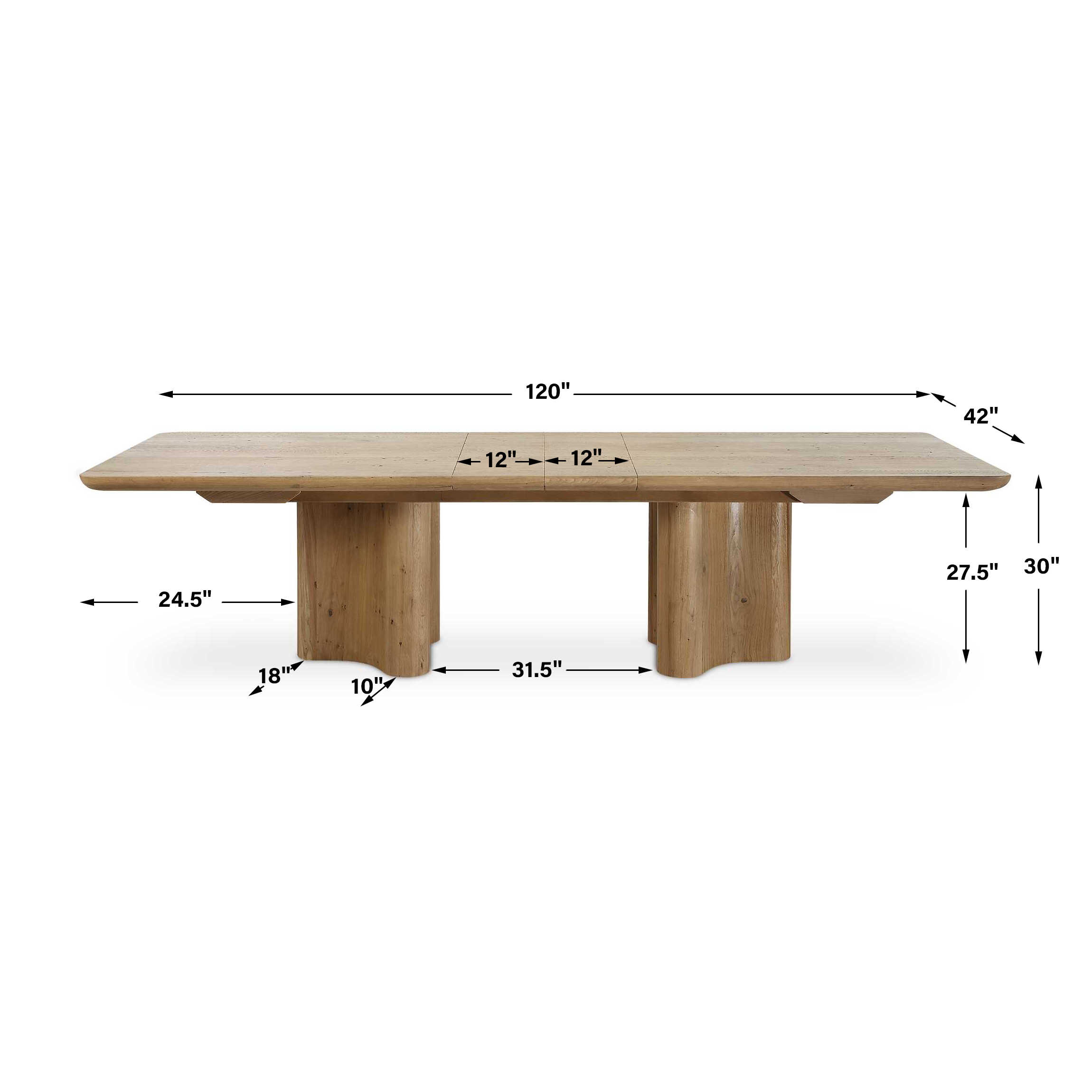 Cecelia Oak Dining Table large image 