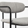 Parker Gray Fabric Seat Black Metal Counter Stool thumbnail 8