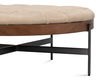 Corbet Cocktail Ottoman, Cappucino White, Coffee Table by Sarreid, 39" length x 39" width x 16" height thumbnail 4