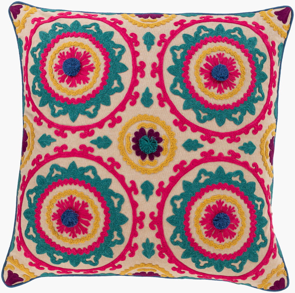 Khavi Accent Pillow, Decorative Pillow by Surya, 20" length x 20" width