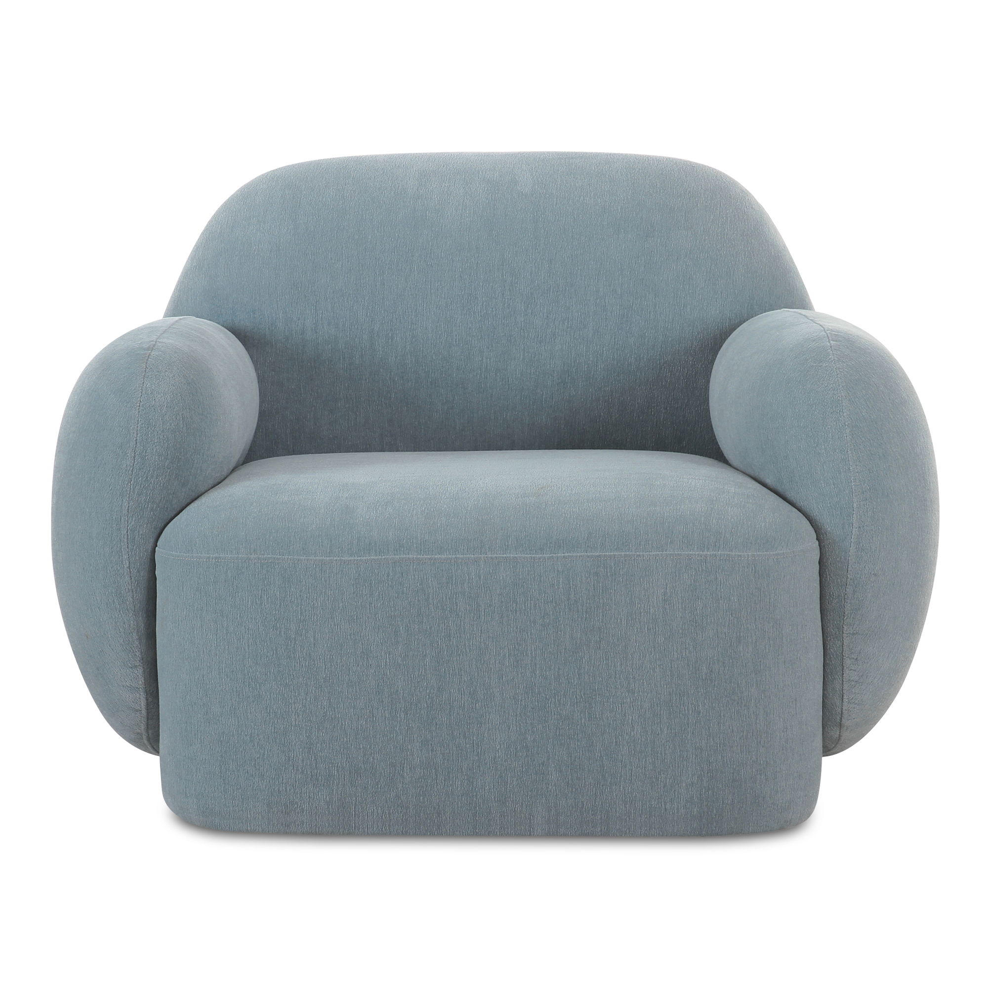 Hazel Lounge Chair Light Blue, Accent Chair by Moe's Home, 39.5" width x 28.75" height x 33.75" depth View 1