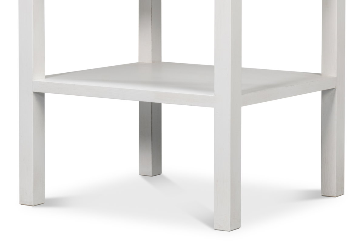 Windy Single Drawer Side Table, by Sarreid, 1'6" length x 1'10" width x 2'3" height View 8