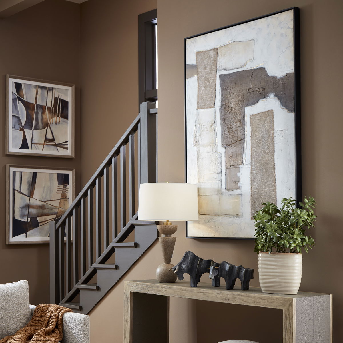 Interference Hand Painted Canvas, Art by Uttermost, 41" width x 59" height x 2" depth View 2