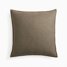 Online Designer Combined Living/Dining Classic Linen Pillow Cover, 20"x20", Dark Olive