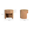 Theo One Drawer Nightstand, by Moe's Home, 19" width x 19" height x 19" depth thumbnail 11