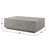 Hesston Outdoor Concrete Coffee Table, Outdoor Table by Uttermost, 4' width x 1'3" height x 2'8" depth thumbnail 3