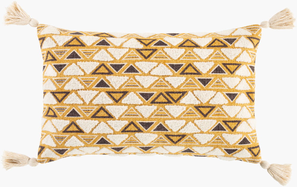 Binga Lumbar Pillow, Decorative Pillow by Surya, 14" length x 22" width