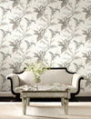 Enchanted Fern Beige & Grey Wallpaper, by York Wall, 27' length x 2'3" width x 0.02" depth thumbnail 3