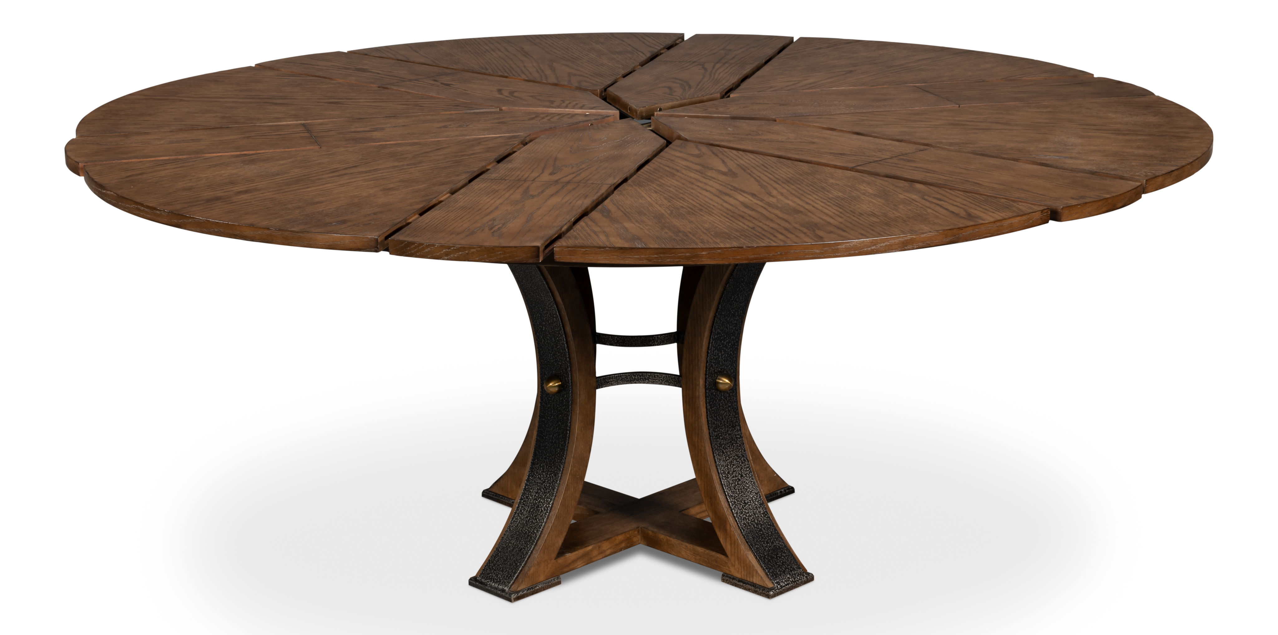 Tower Jupe Dining Table, Med,Light Mink, by Sarreid, 55" length x 55" width x 30" height View 10