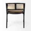 Tabitha I Black Wooden Frame Linen Wrap Seat Dining Chair, by Mercana, 23" length x 23" width x 30" height thumbnail 5