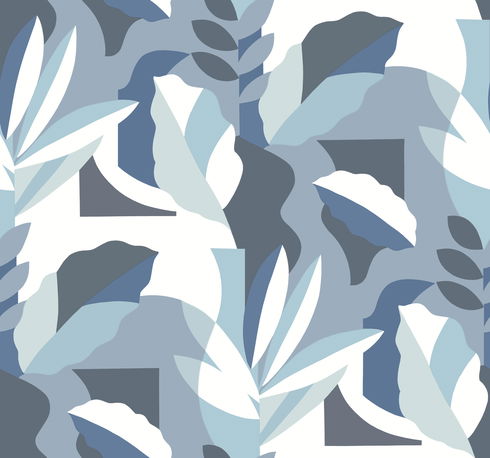 Papier Colle Blue Wallpaper