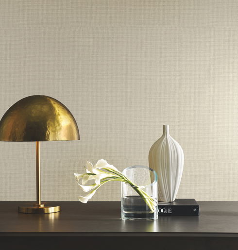 Tatami Weave Natural Cream Wallpaper