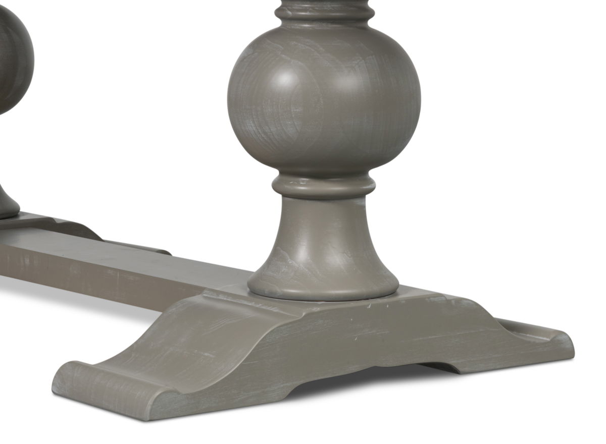 Small 81 Dining Table  Carmine Legno, by Sarreid, 3'4" length x 6'9" width x 2'6" height View 4