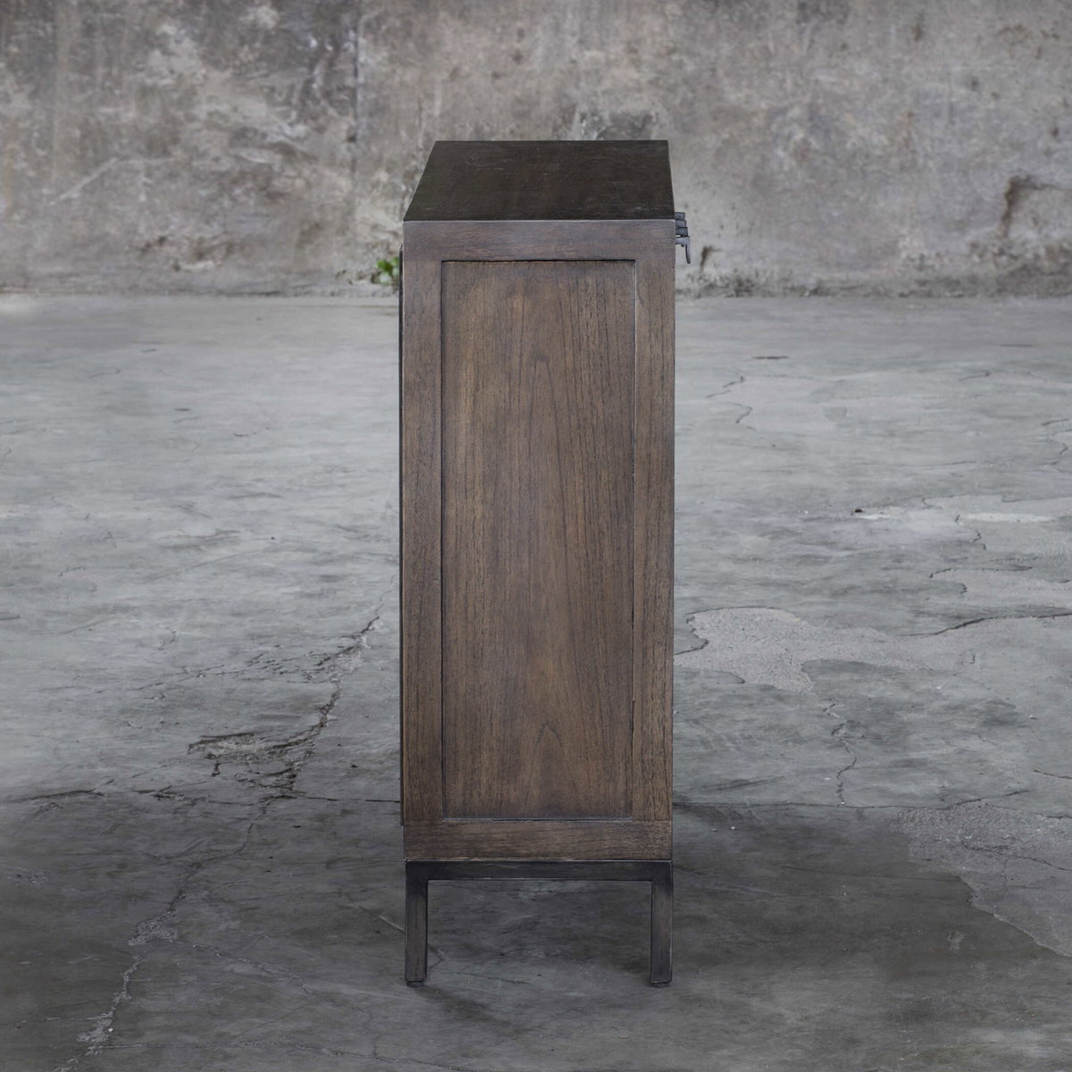 Nadie Light Walnut Console Cabinet, Console Table by Uttermost, 36" width x 34.5" height x 12" depth View 4