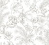 Tropical Sketch Toile Brown Wallpaper, by York Wall, 27' length x 2'3" width x 0.02" depth thumbnail 1