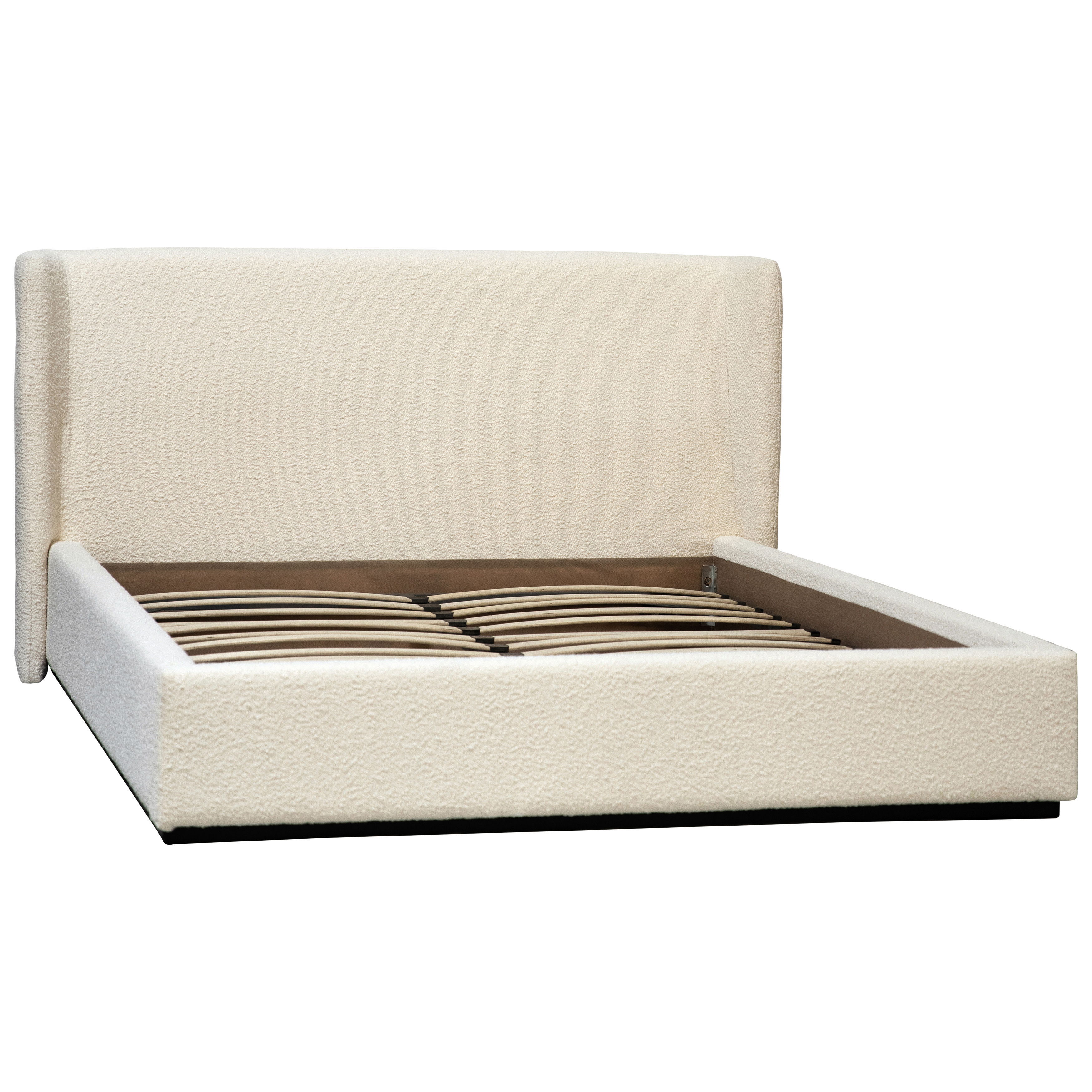 Tobias Bed Queen Cream, by Dovetail, 73" width x 39.75" height x 90.5" depth View 1