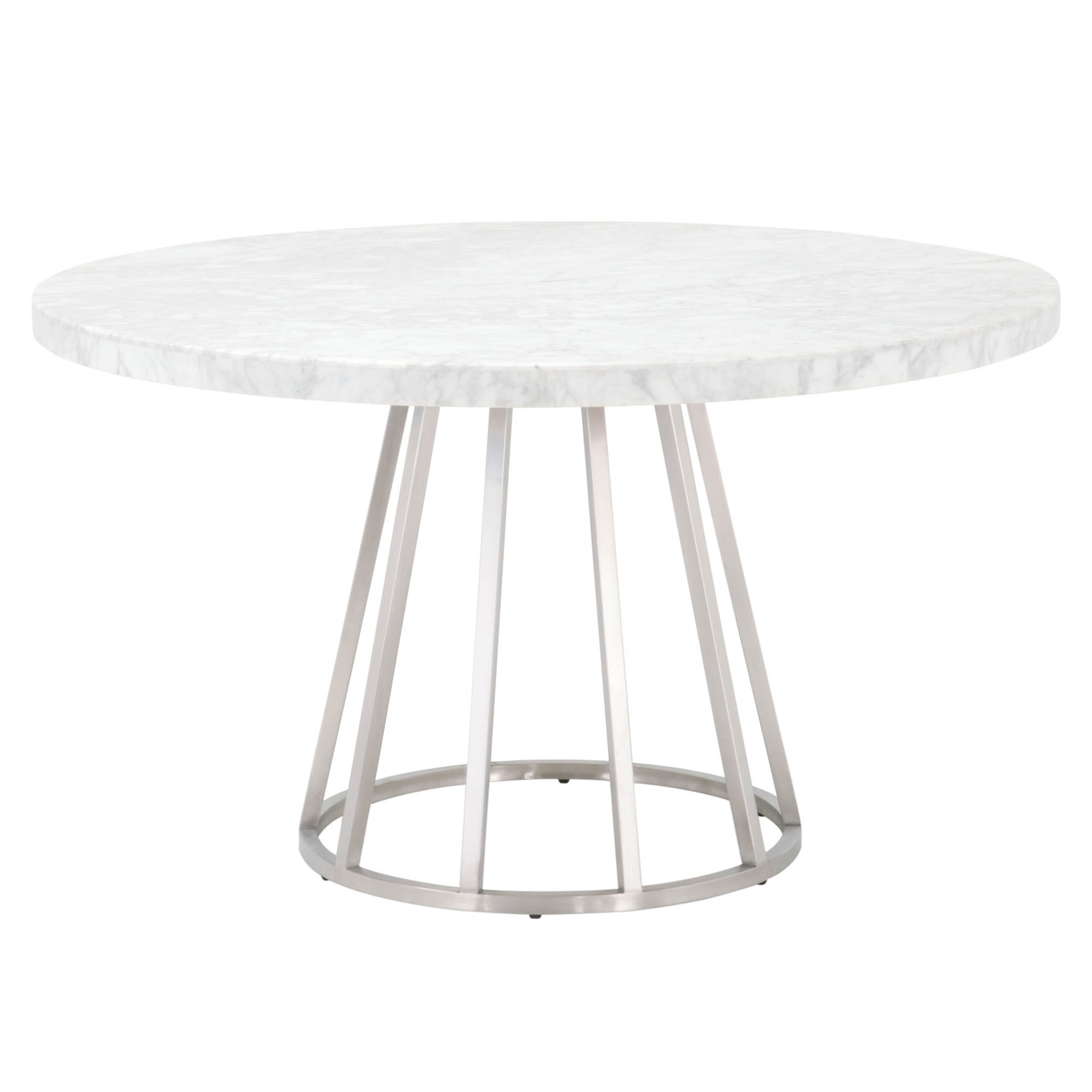 Turino 54' Round Dining Table Carrera Top, by Essentials for Living, 54" width x 2" height x 54" depth View 2