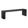 Post Small Dining Bench Black, Benche by Moe's Home, 62" width x 17" height x 16" depth thumbnail 2