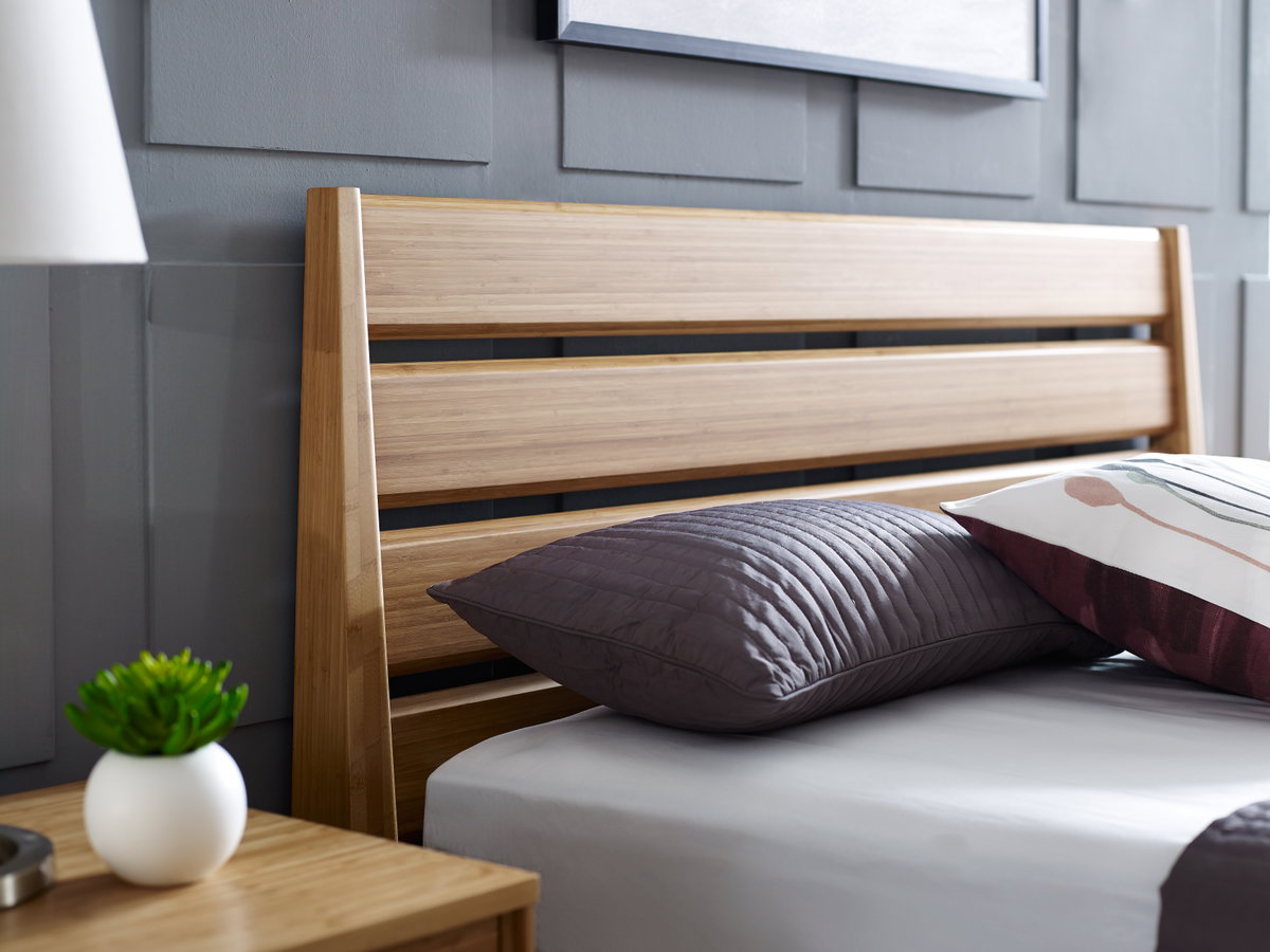 Sienna Eastern King Platform Bed, Caramelized, by Greenington, 85.5" length x 82" width x 40" height View 7