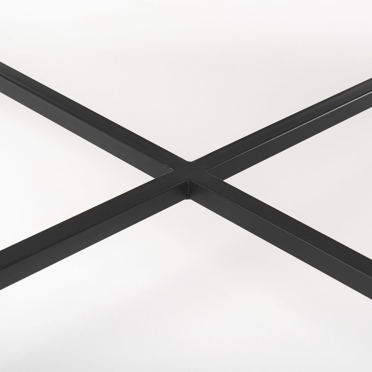 Lucas 30x30 White Marble Top Black Metal Base Coffee Table, by Mercana, 30" length x 30" width x 17" height View 10