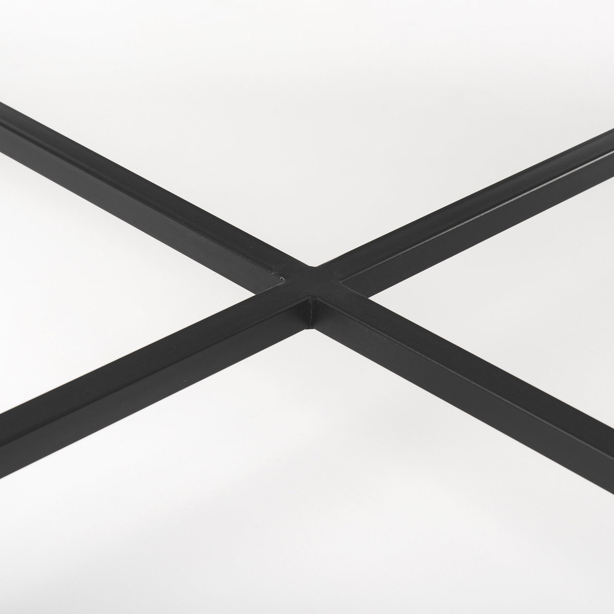 Lucas 30x30 White Marble Top Black Metal Base Coffee Table, by Mercana, 30" length x 30" width x 17" height View 10