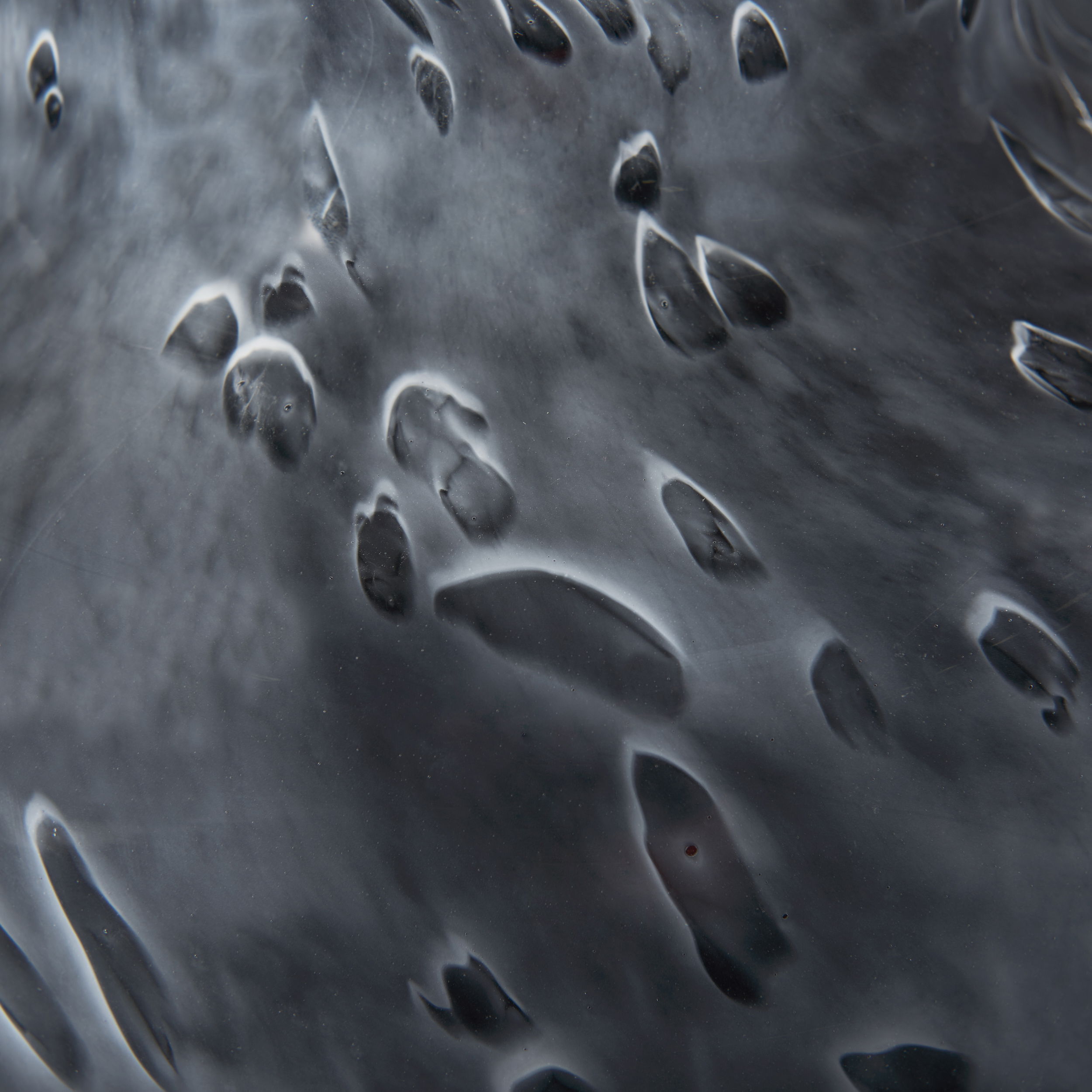 Masai Small Black Mottled Glass Vase, by Mercana, 10.31" length x 10.31" width x 9.25" height View 8