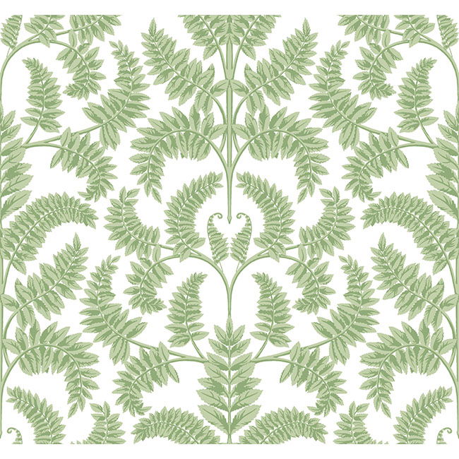 Royal Fern Damask Green Wallpaper large image 