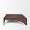 Laraya Medium Brown Wood Coffee Table, by Mercana, 48" length x 48" width x 15" height thumbnail 6