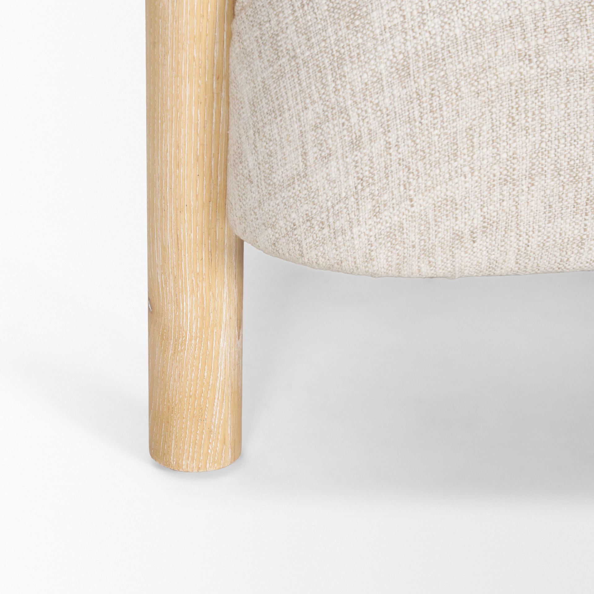 Gianna Open Back Light Brown Wood with Oatmeal Fabric Accent Chair large image 