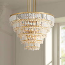 Online Designer Hallway/Entry Vienna Full Spectrum Magnificence 23 3/4" Soft Gold Crystal Pendant
