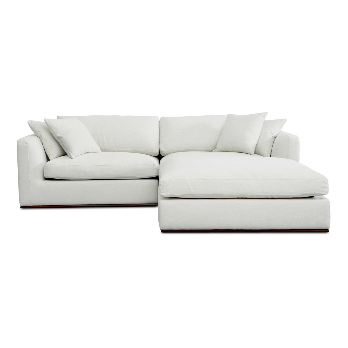 Rue Nook Modular Sectional Off White, Sectional Sofa by Moe's Home, 95.2" width x 23.6" height x 81.8" depth View 1