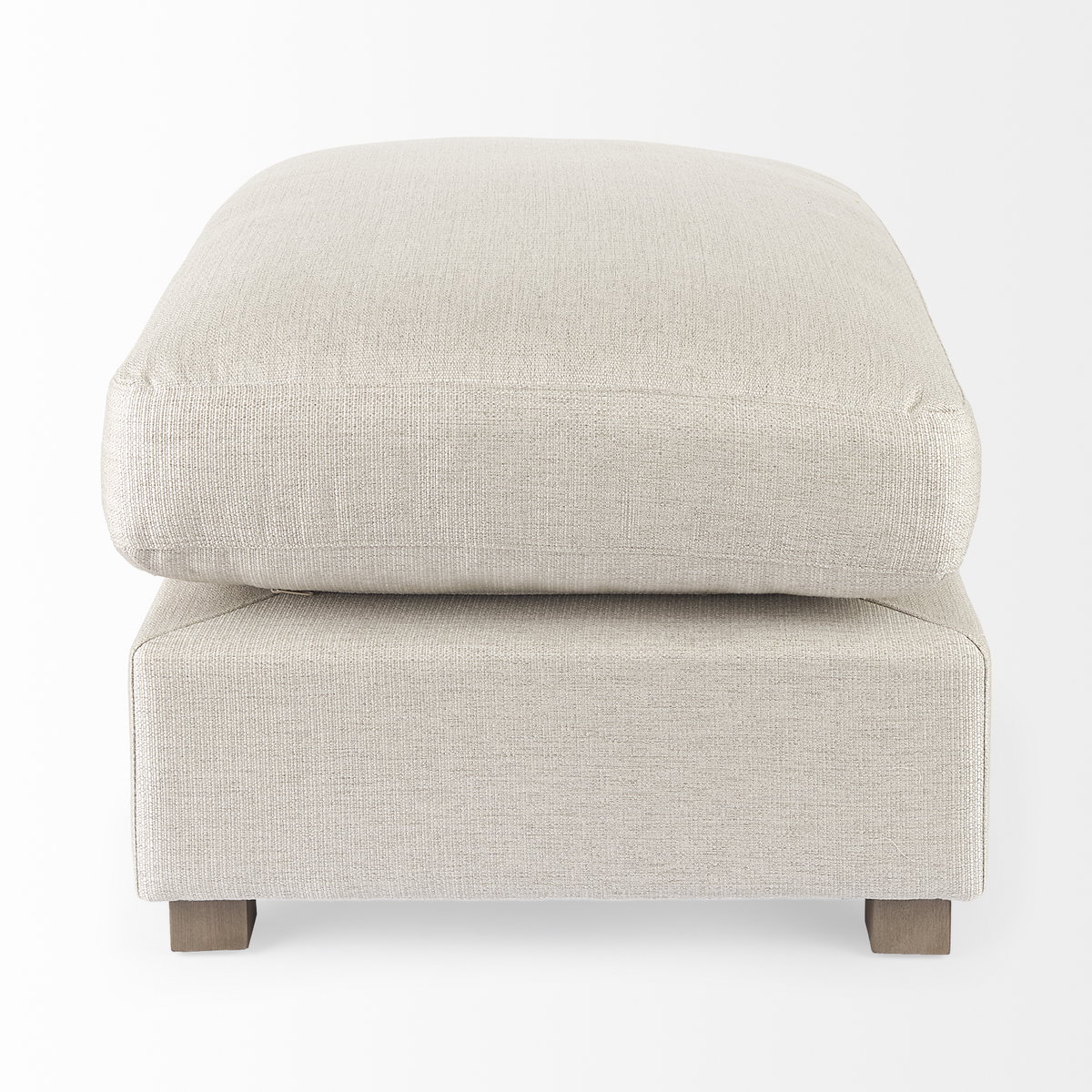 Valence  Beige 2/3 Ottoman Sectional Piece, Sectional Sofa by Mercana, 38.58" length x 25.98" width x 17.72" height View 4